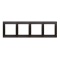 Ramka 4-krotna uniwersalna do puszek karton-gips IP20 / IP44, antracyt (metalik)