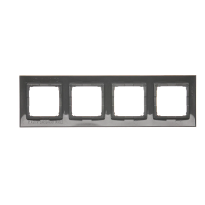 Ramka 4-krotna uniwersalna do puszek karton-gips IP20 / IP44, antracyt (metalik)