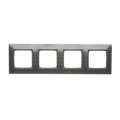Ramka 4-krotna uniwersalna do puszek karton-gips IP20 / IP44, antracyt (metalik)