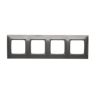 Ramka 4-krotna uniwersalna do puszek karton-gips IP20 / IP44, antracyt (metalik)
