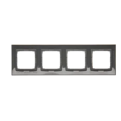 Ramka 4-krotna uniwersalna do puszek karton-gips IP20 / IP44, antracyt (metalik)