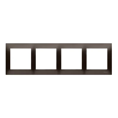 Ramka 4-krotna uniwersalna do puszek karton-gips IP20 / IP44, brąz mat (metalik)