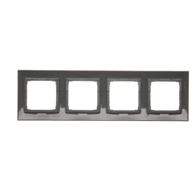 Ramka 4-krotna uniwersalna do puszek karton-gips IP20 / IP44, brąz mat (metalik)
