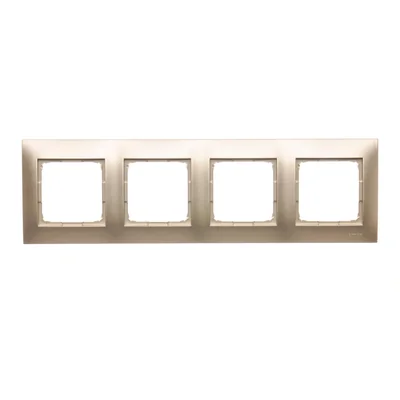 Ramka 4-krotna uniwersalna do puszek karton-gips IP20 / IP44, złoty (metalik)