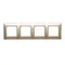 Ramka 4-krotna uniwersalna do puszek karton-gips IP20 / IP44, złoty (metalik)