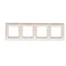 Ramka 4-krotna uniwersalna do puszek karton-gips IP20 / IP44, złoty (metalik)