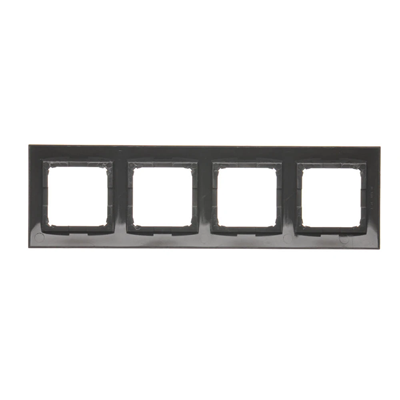Ramka 4-krotna uniwersalna IP20 / IP44, brąz mat (metalik)