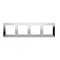 Ramka 4-krotna uniwersalna IP20 / IP44 inox