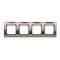 Ramka 4-krotna uniwersalna IP20 / IP44 inox