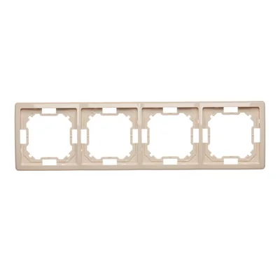 Ramka 4-krotna uniwersalna poziom i pion beż