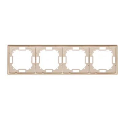 Ramka 4-krotna uniwersalna poziom i pion beż