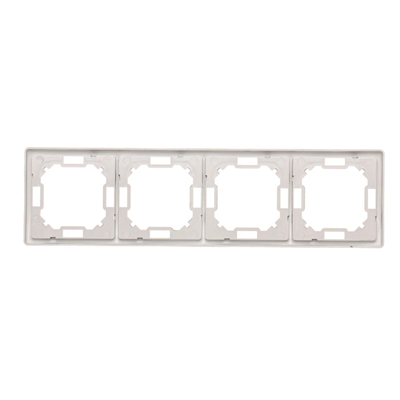 Ramka 4-krotna uniwersalna poziom i pion inox (metalik)