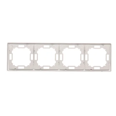 Ramka 4-krotna uniwersalna poziom i pion inox (metalik)