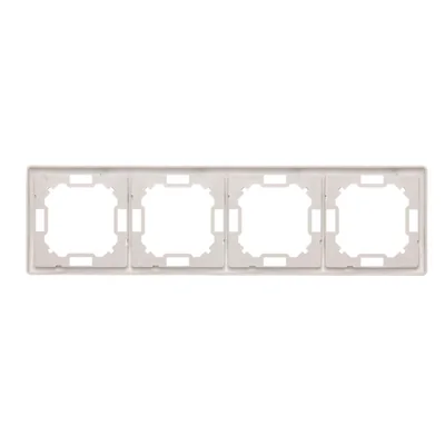 Ramka 4-krotna uniwersalna poziom i pion satyna (metalik)