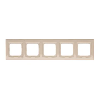 Ramka 5-krotna uniwersalna do puszek karton-gips IP20 / IP44 krem