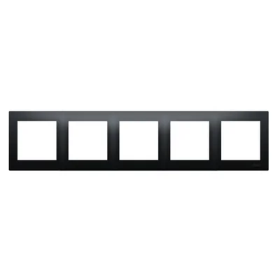 Ramka 5-krotna uniwersalna IP20 / IP44 antracyt (metalik)