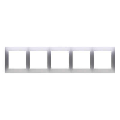 Ramka 5-krotna uniwersalna IP20 / IP44 srebrny (metalik)