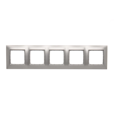 Ramka 5-krotna uniwersalna IP20 / IP44 srebrny (metalik)