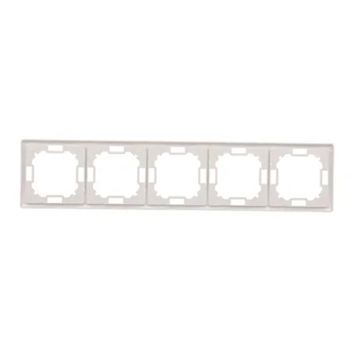Ramka 5-krotna uniwersalna poziom i pion biała