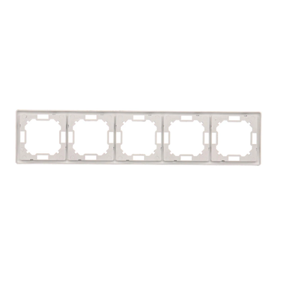 Ramka 5-krotna uniwersalna poziom i pion inox (metalik)