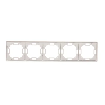 Ramka 5-krotna uniwersalna poziom i pion inox (metalik)