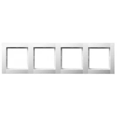 Ramka czterokrotna biała, fiorena