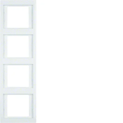 Ramka czterokrotna pionowa biały