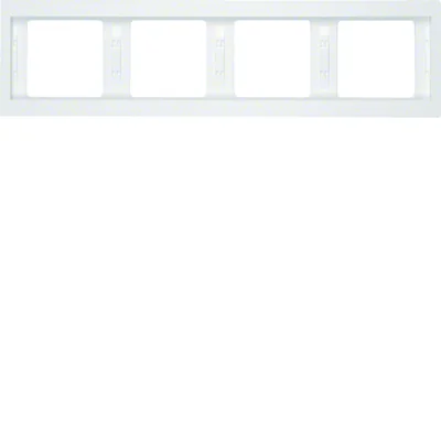 Ramka czterokrotna pozioma biały