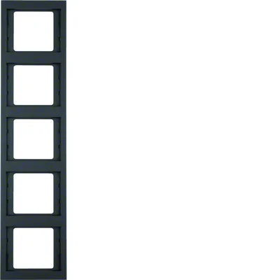 Ramka pięciokrotna pionowa antracyt matowy lakierowany