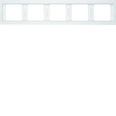 Ramka pięciokrotna pozioma biała