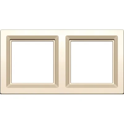 Ramka podwójna kremowy połysk