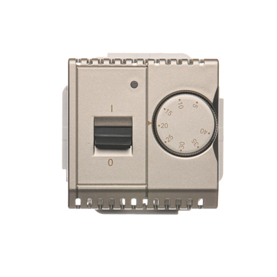 Regulator temperatury z czujnikiem wewnętrznym, 16A, 230V satyna (metalik)