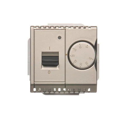 Regulator temperatury z czujnikiem wewnętrznym, 16A, 230V satyna (metalik)
