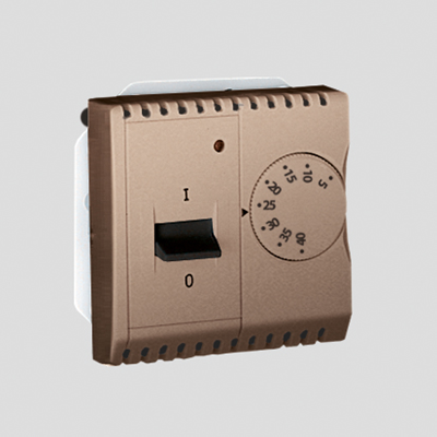 Regulator temperatury z czujnikiem wewnętrznym, 16A, 230V satyna (metalik)