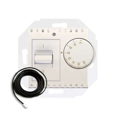 Regulator temperatury z czujnikiem zewnętrznym (moduł) 16A 230V krem