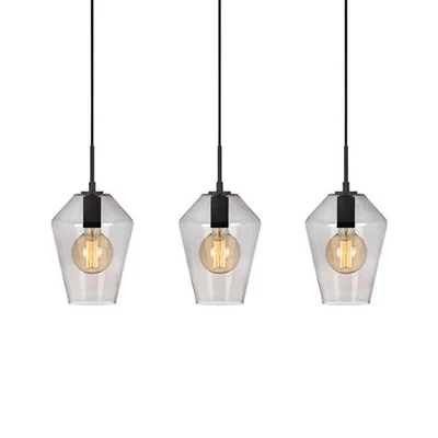 RETRO Lampa wisząca przydymiona