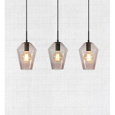 RETRO Lampa wisząca przydymiona