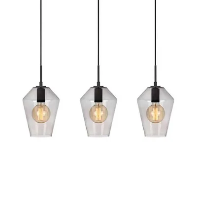 RETRO Lampa wisząca przydymiona