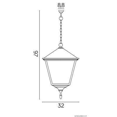 RETRO MAXI KWADRAT Lampa wisząca czarna