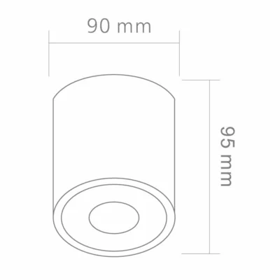 Rullo Bianco IP44 Lampa sufitowa biała