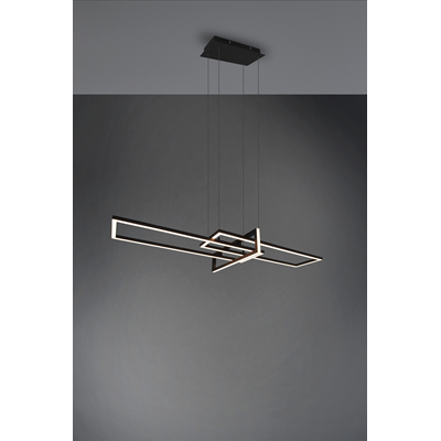 SALINAS Lampa wisząca listwa 110cm czarna