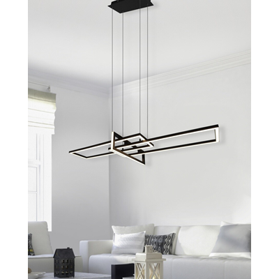 SALINAS Lampa wisząca listwa 110cm czarna