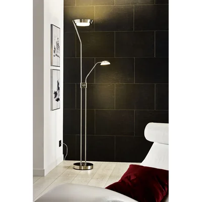 Sarrione Lampa podłogowa nikiel satynowy