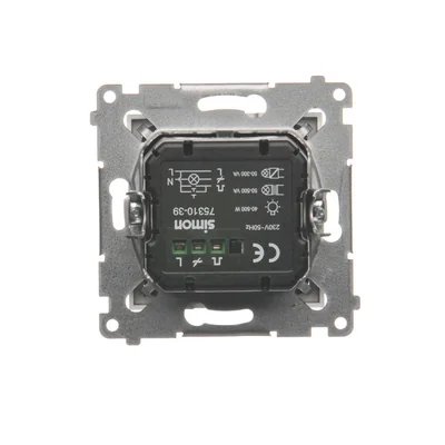 Ściemniacz dwuprzyciskowy (moduł) 40-500 W (300 VA) srebrny (metalik)