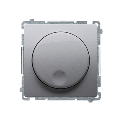 Ściemniacz naciskowo-obrotowy (moduł) 20-500W 230V inox (metalik)