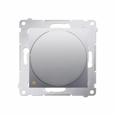 Ściemniacz obrotowy dwubiegunowy do LED ściemnialnych 230V (moduł) 5-215W, srebrny metalik
