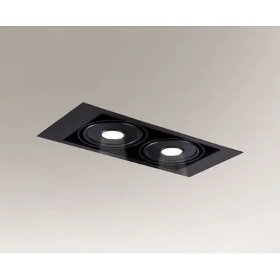 Shilo oprawa sufitowa LED Muko IL 2x(10W 1000lm) 3000K czarna wpuszczana 3361