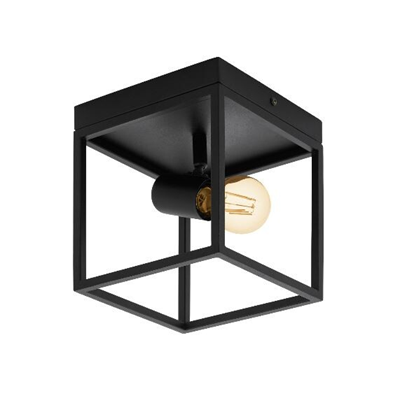 SILENTINA Lampa sufitowa 18x18 cm czarna