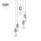 SILVARES Lampa wisząca pięciopunktowa szara