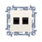 SIMON 10 Gniazdo komputerowe RJ45 kategoria 5e + telefoniczne RJ11 kremowy